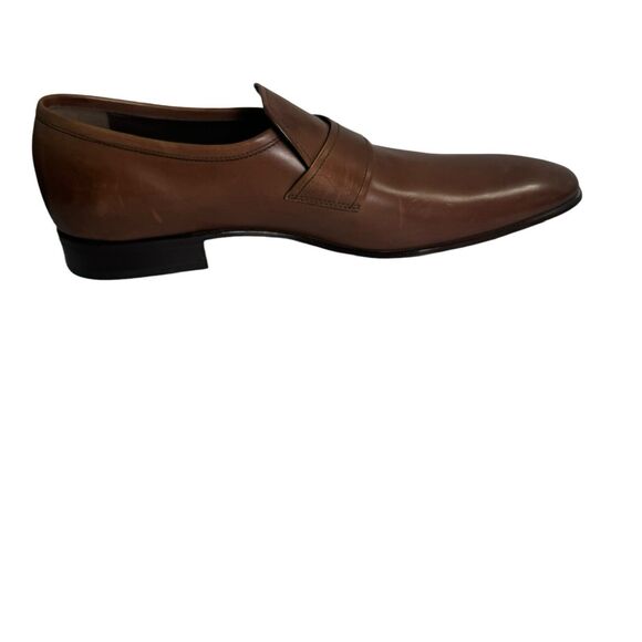 Salvatore Ferragamo Classic Brown Leather Slip-On Loafers main image 9